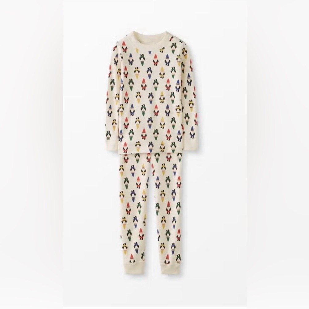 Hanna Andersson Cream and Red Pajama Sets